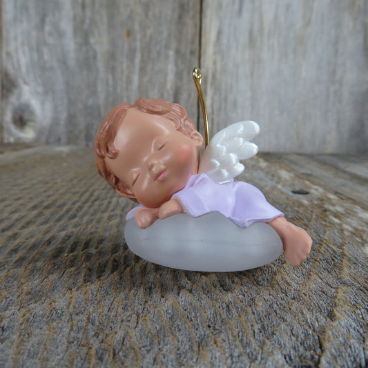 Vintage Mary's Angels Iris Hallmark Ornament Purple Sleeping Christmas Keepsake Mary Hamilton Holiday Decoration