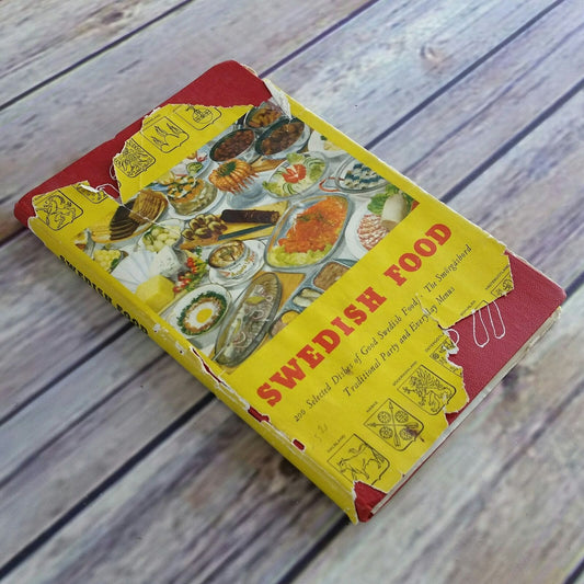 Vtg Swedish Food Cookbook Swedish Recipes 1951 Hardcover with Dust Jacket 200 Recipes Swedish Cooking Smorgasbord Menus