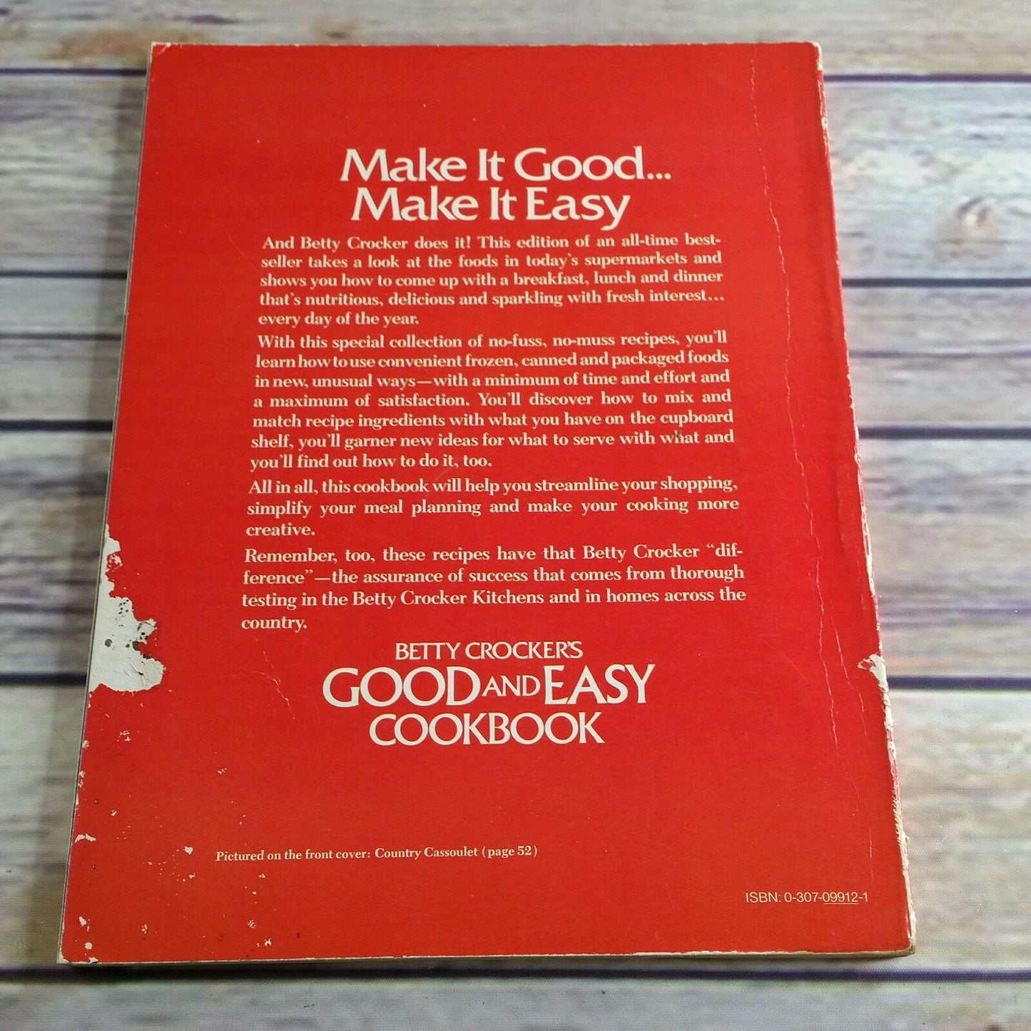 Vintage Betty Crocker Cookbook Good and Easy 1978 Recipes Paperback Golden Press General Mills Meats Side Dishes Desserts Brunch Lunch