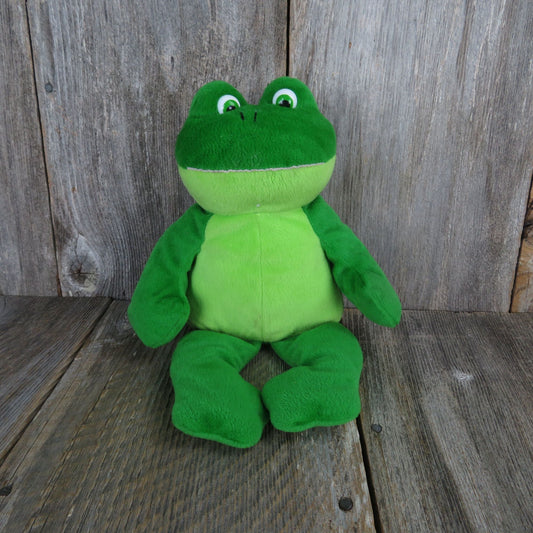 Frog Plush Sitting Green Kellytoy Stuffed Animal Kelly Toy Weighted Bottom - At Grandma's Table
