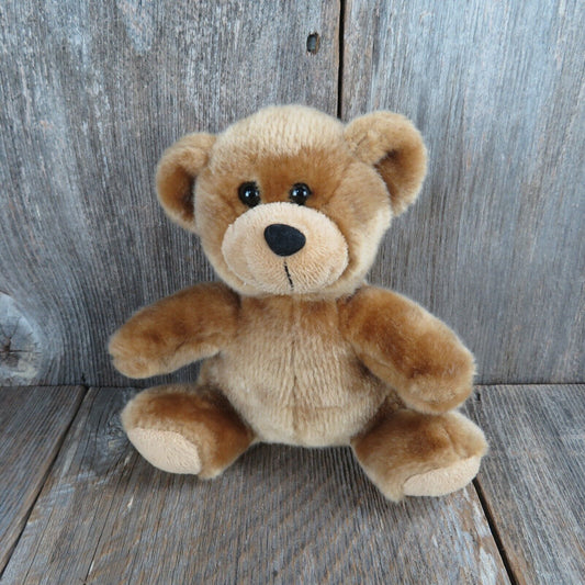 Teddy Bear Plush Brown My Town Kids Hard Flocked Nose Sitting Stuffed Animal Toy