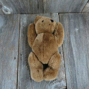 Vintage Jointed Bear Plush Brown Stuffed Animal Jointed Expressly Mervyns
