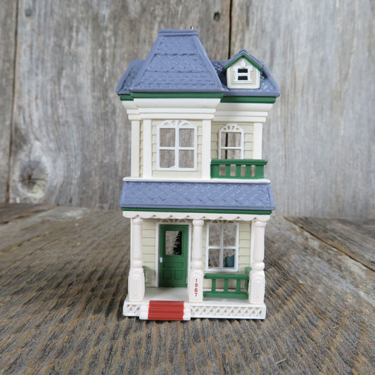 Vintage House On Main Street Ornament Miniature Nostalgic Houses Shops Hallmark Christmas 1987