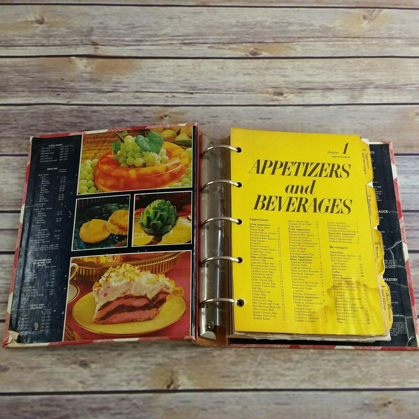 Vintage Better Homes and Gardens New Cookbook Recipes 5 Ring Binder Hardcover 1970s