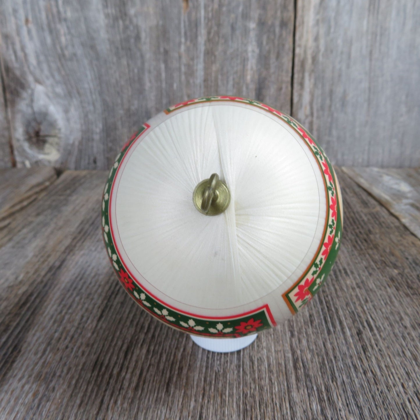 Vintage For Mother and Dad Christmas Ornament Satin Wrapped Ball Hallmark 1981