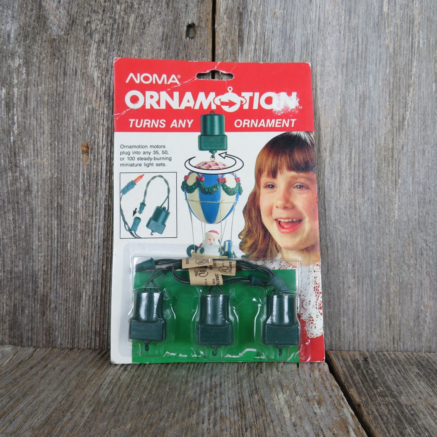 Vintage Ornamotion Christmas Ornament Motor Spinner Noma Turn Light String Motion Taiwan