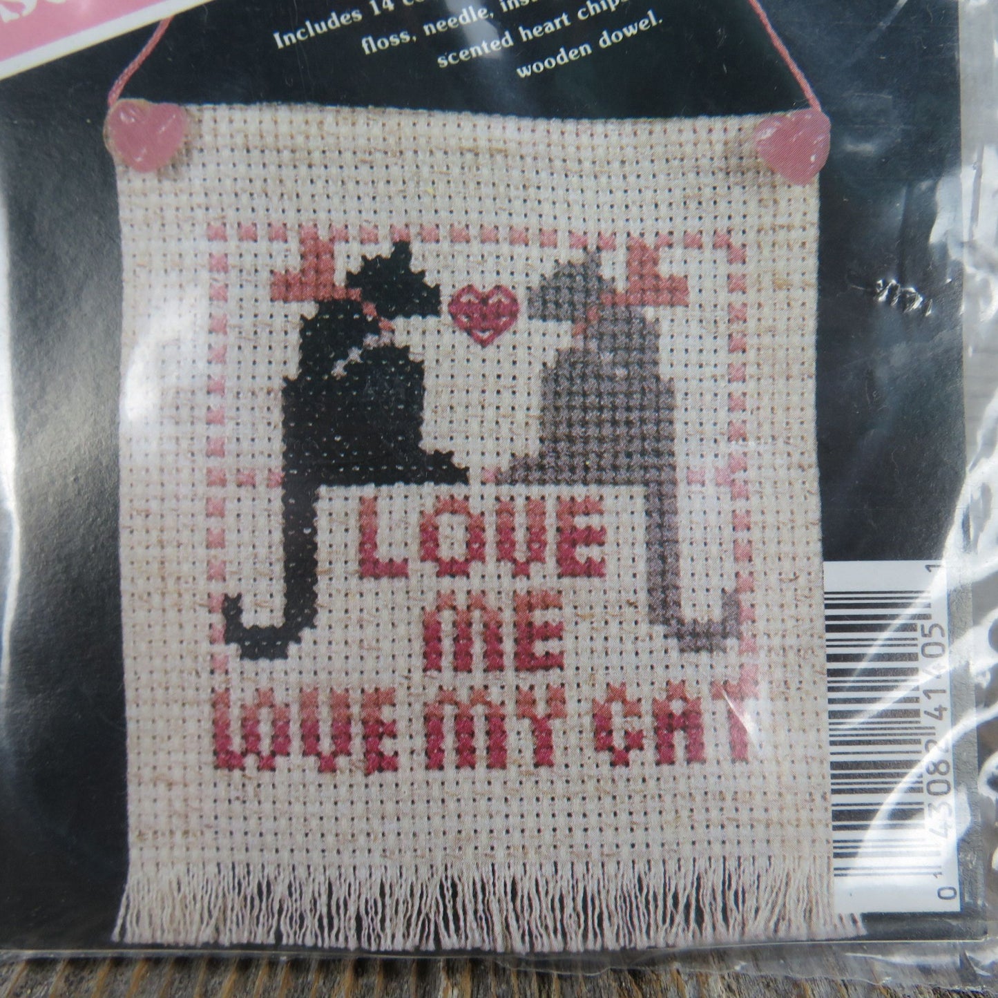 Counted Cross Stitch Cat Lover Sampler Ornament Banar Designs SS-405 Tiny Sign