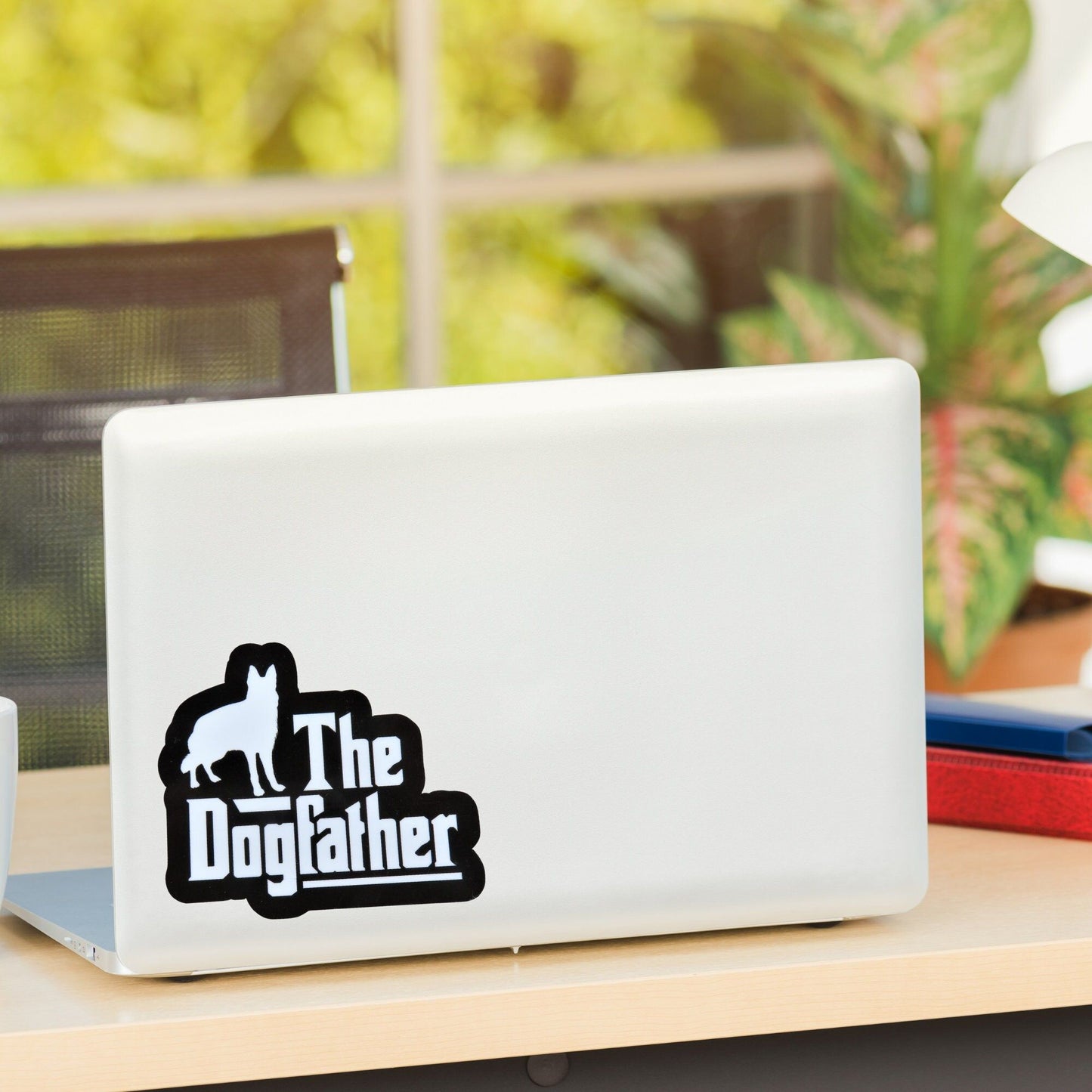 German Shepherd Sticker The Dog Father Dog Dad Waterproof Sticker Godfather Lover Black White Water Bottle Laptop