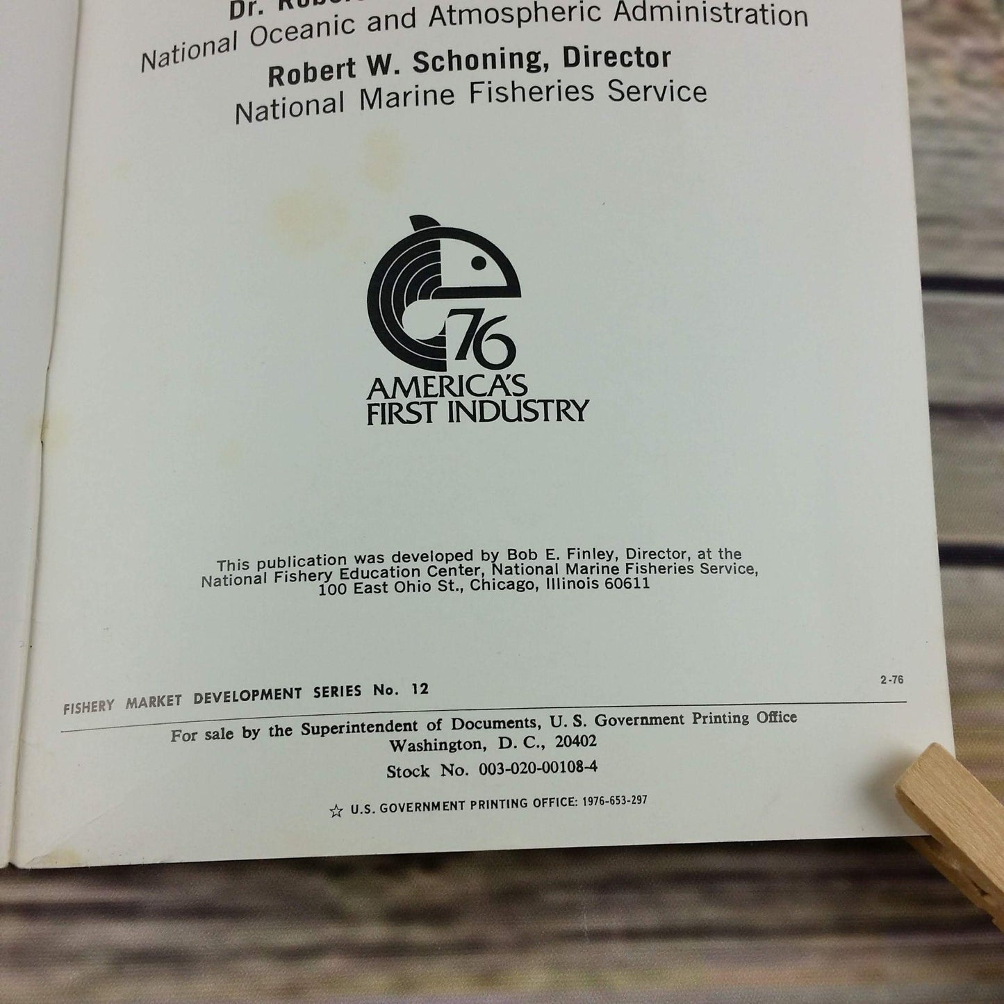 Vintage Cookbook Time for Seafood Recipes 1976 NOAA Dept of Commerce Fishery Paperback Booklet