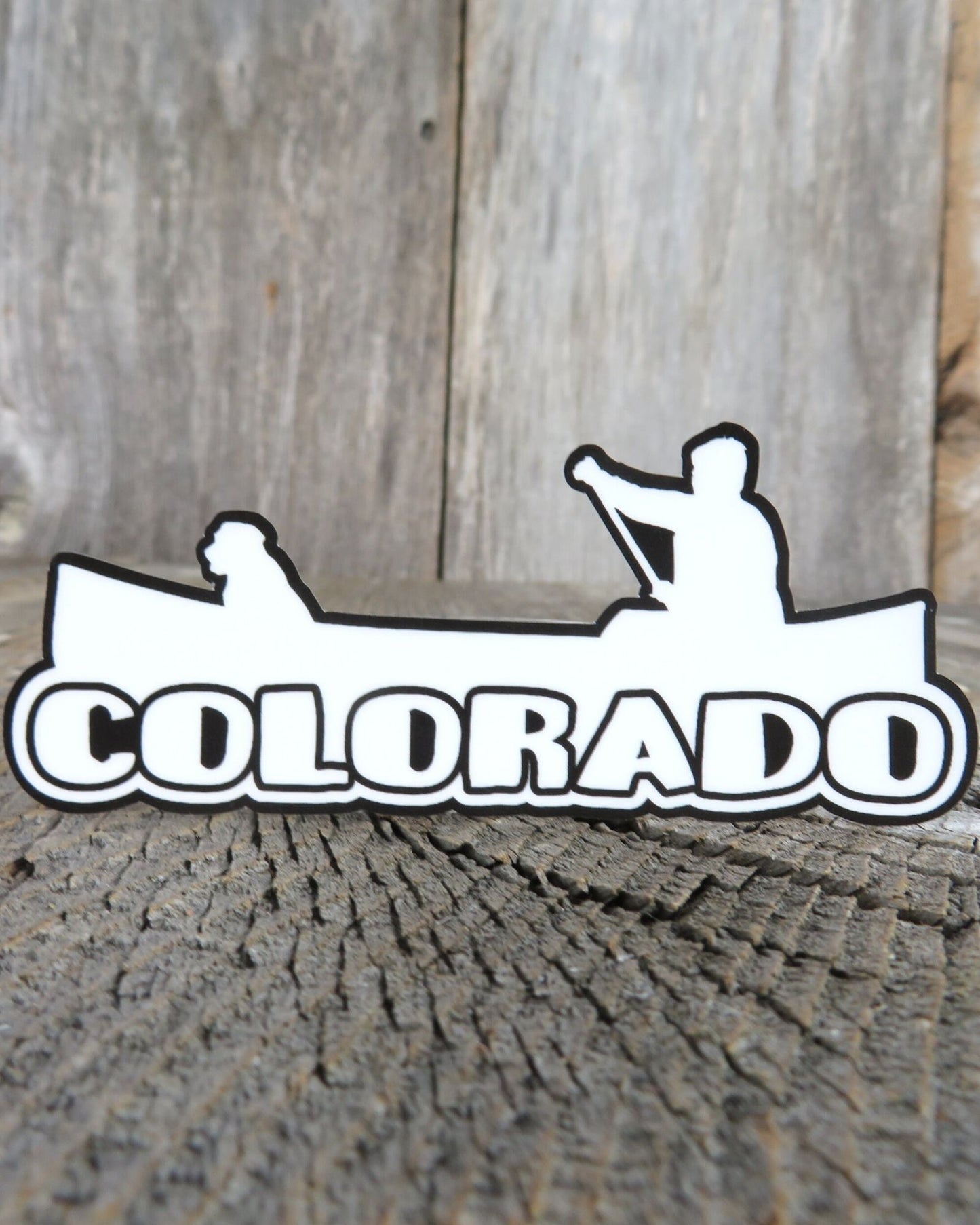 Colorado Canoe Sticker Outdoors Lovers Dog Waterproof Travel Souvenir Water Bottle Laptop