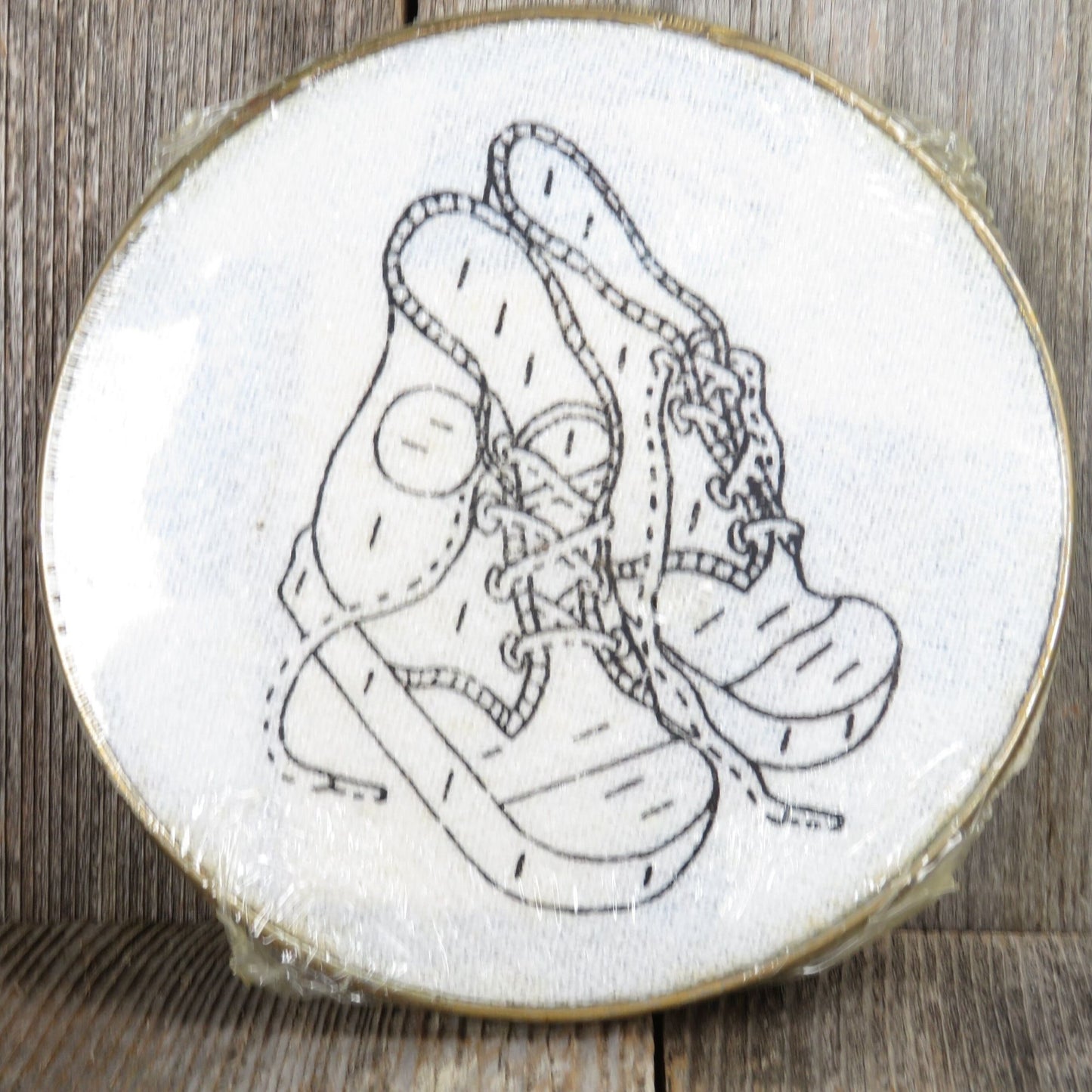 Blue Booty Sneaker Stitch It Framed Picture Kit Embroidery A. B. Brian Inc Vintage Kicks Baby Shower Gift