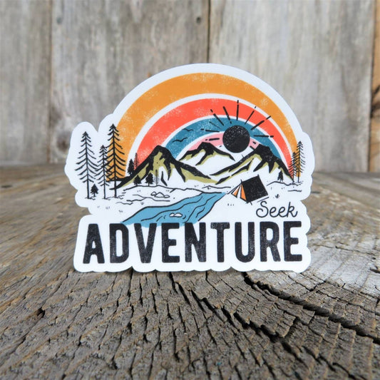 Seek Adventure Sticker Full Color Waterproof Outdoors Camping Mountains Water Bottle Sticker