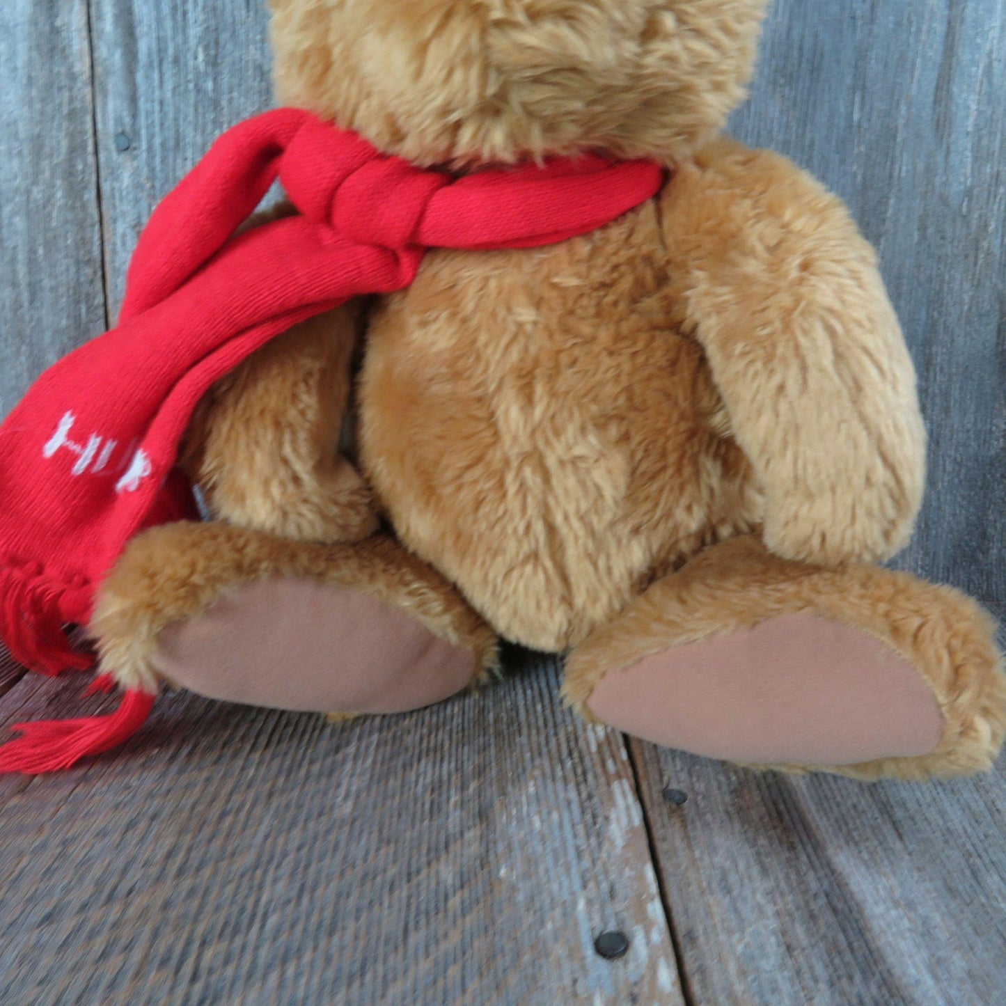 Vintage Hug Bear Teddy Bear Plush Ted Menten Red Scarf North Jointed American Bear Co. 1983