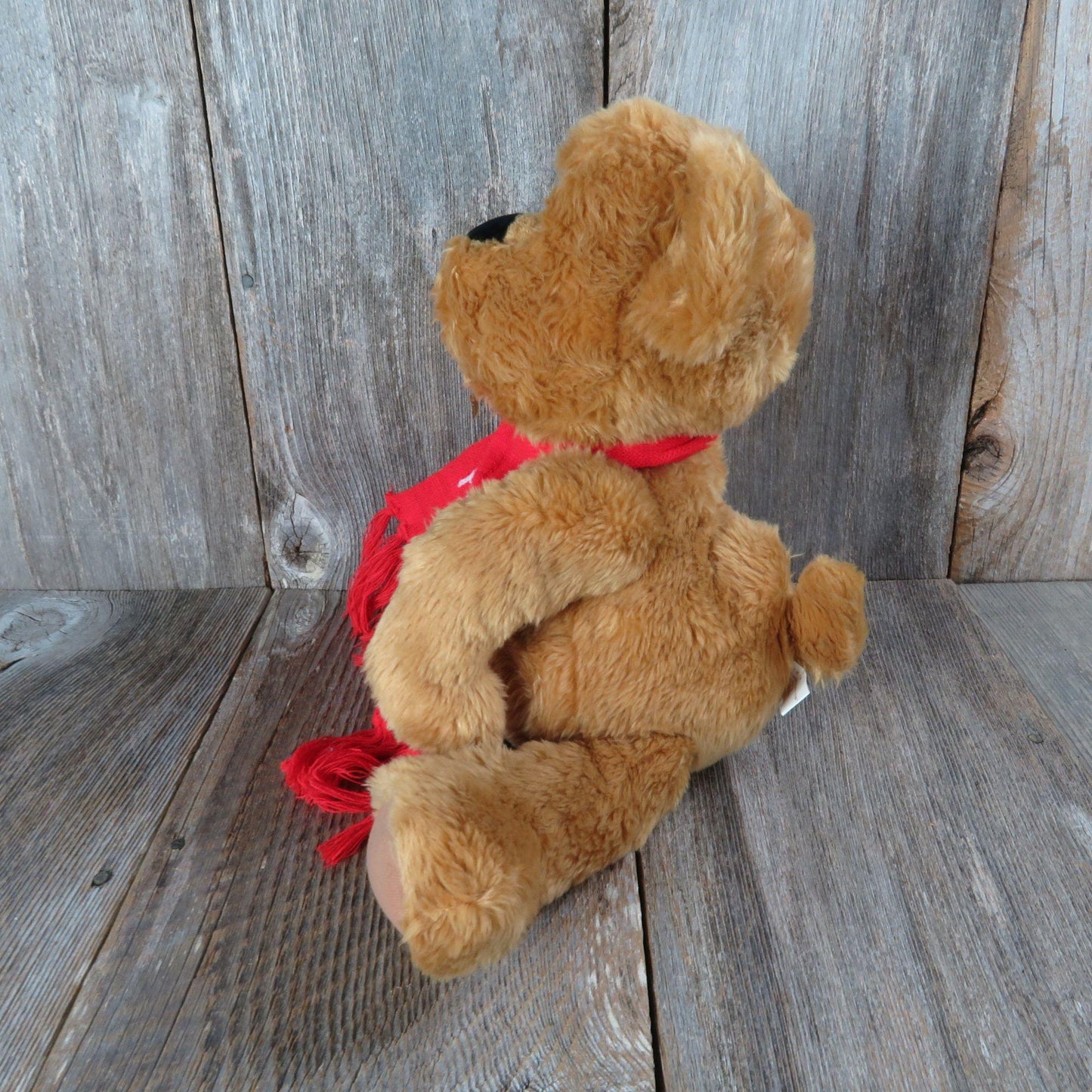 Vintage Hug Bear Teddy Bear Plush Ted Menten Red Scarf North Jointed American Bear Co. 1983