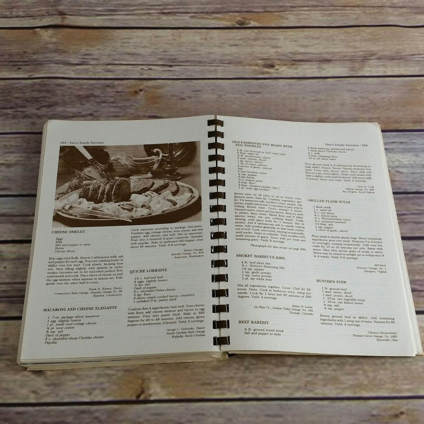 Vintage National Grange Cookbook Family Cookbook from Country Kitchens Recipes Jenny Grobusky Women's Activities Director 1979 Spiral Bound