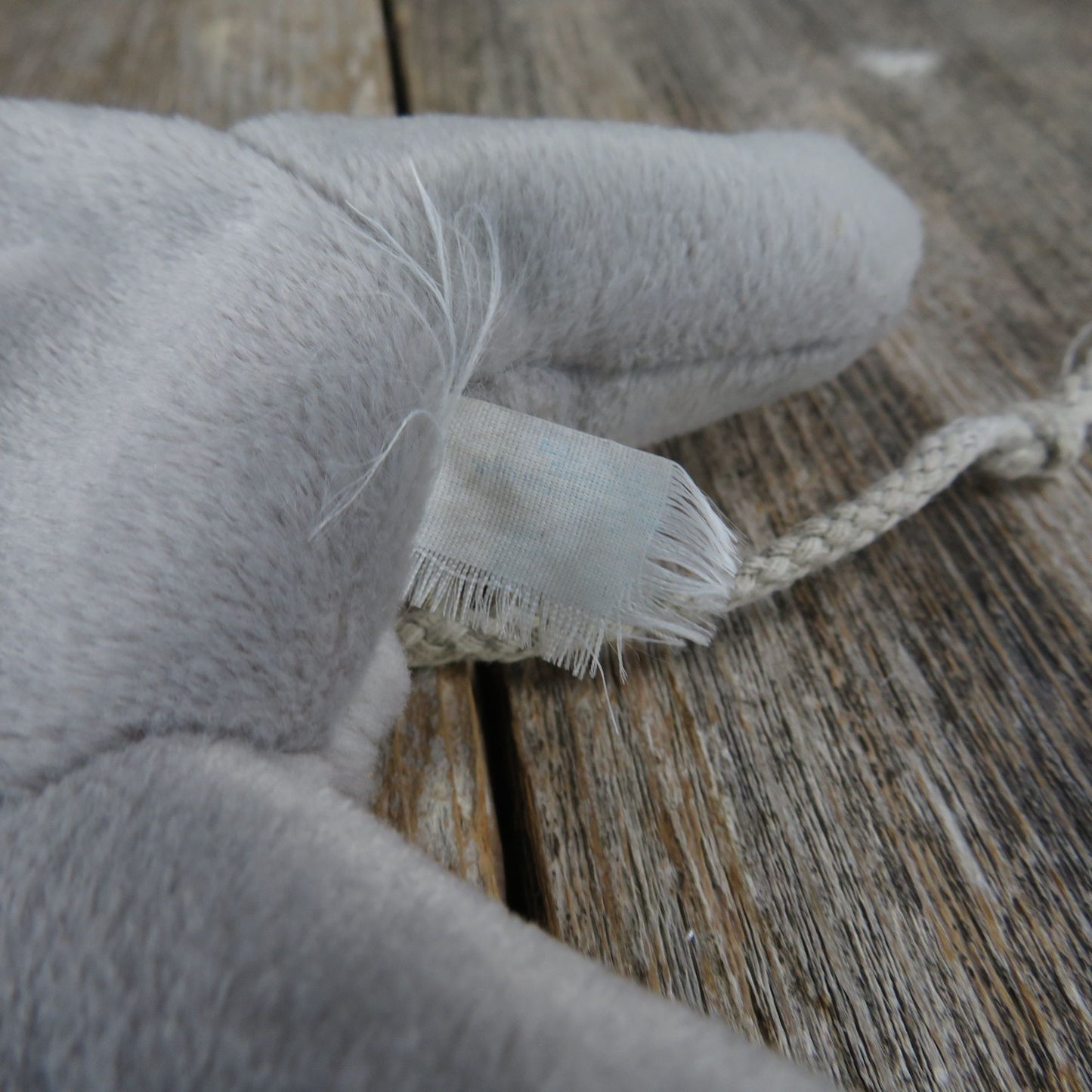 Vintage Elephant Plush Beanie Bean Bag Stuffed Animal 1990s String Tail