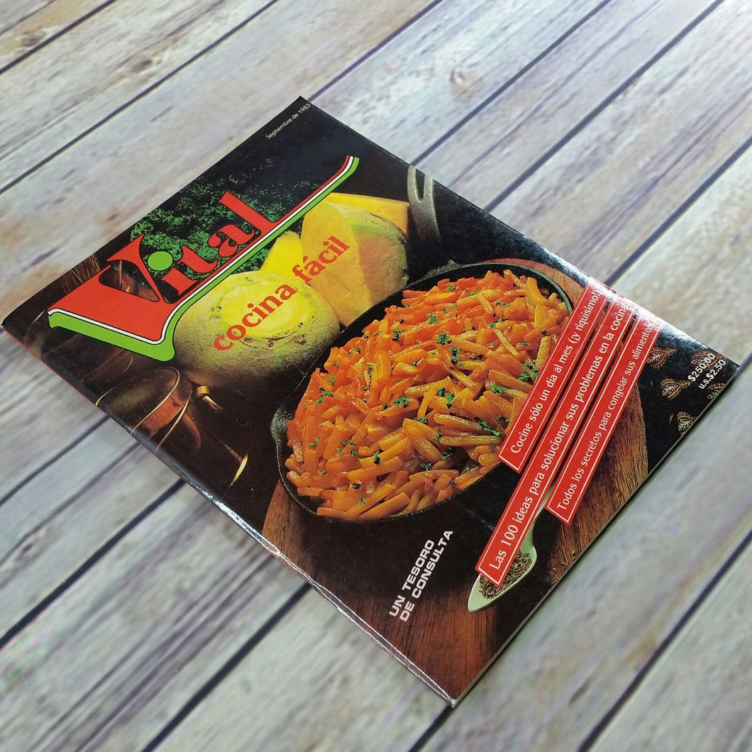 Vital Cocina Facil Espanol 1983 Libro De Cocina Spanish Cookbook Magazine Vintage