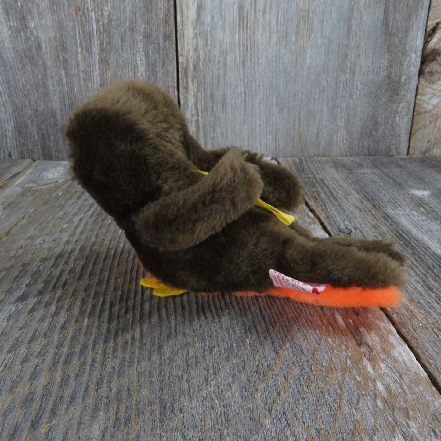 Vintage Brown Bird Robin Stuffed Animal 1981 Dakin Plush 6 Inch Orange Breasted Toy Doll