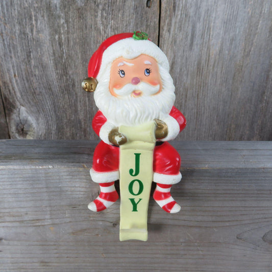 Vintage Santa Christmas Stocking Holder Russ St Nick Hanger Hook