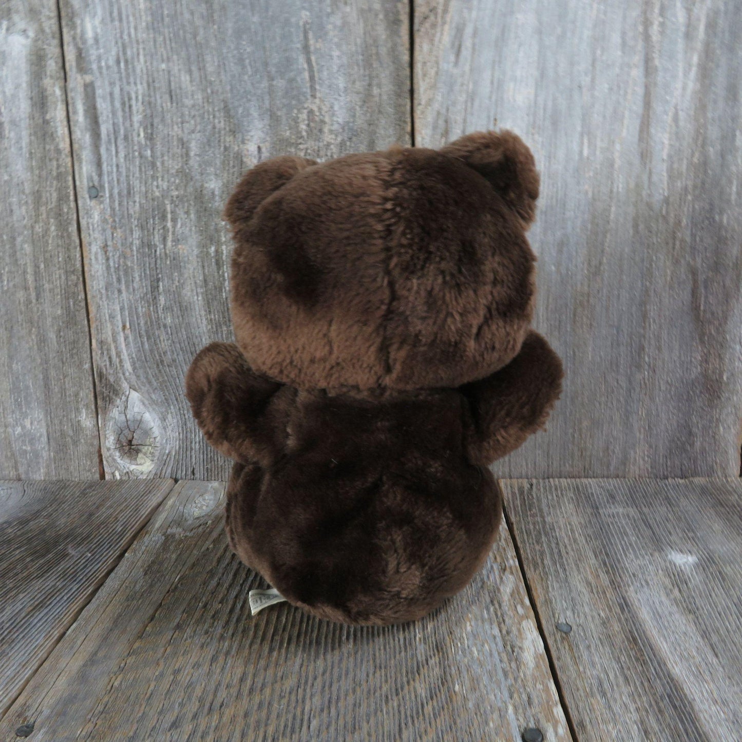 Vintage Brown Teddy Bear Plush White Stitched Face Eyebrows Commonwealth Stuffed Animal Common Wealth