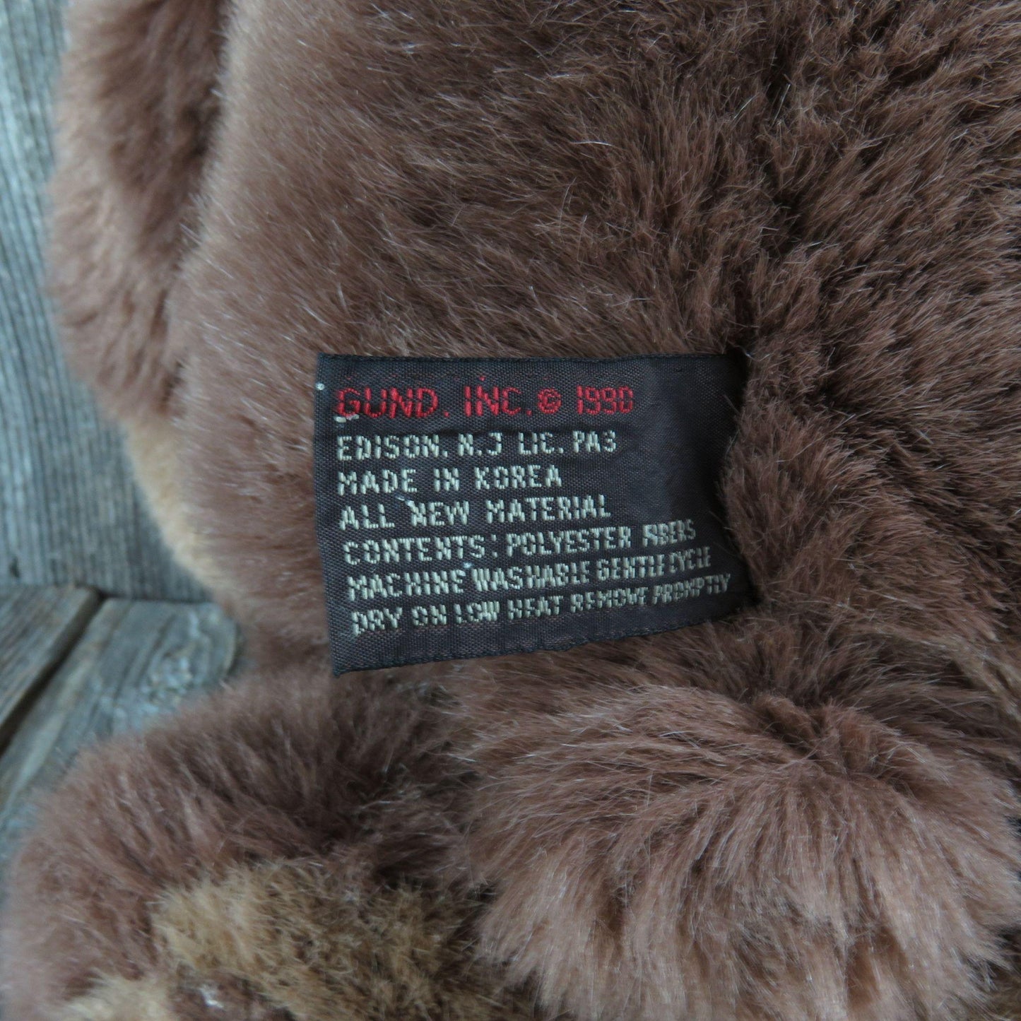 Vintage Teddy Bear Plush Brown Collector Classic Gund  Stuffed Animal 1990