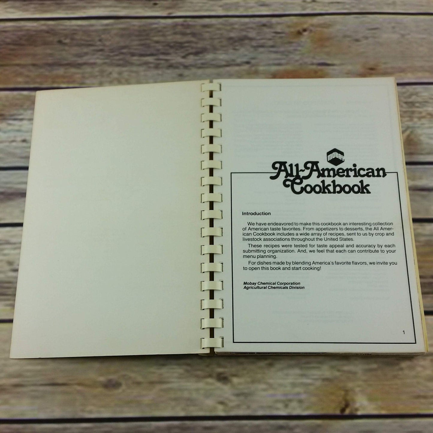 Vintage Cookbook Mobay Chemical Company All American Cookbook 1981 Pennsylvania