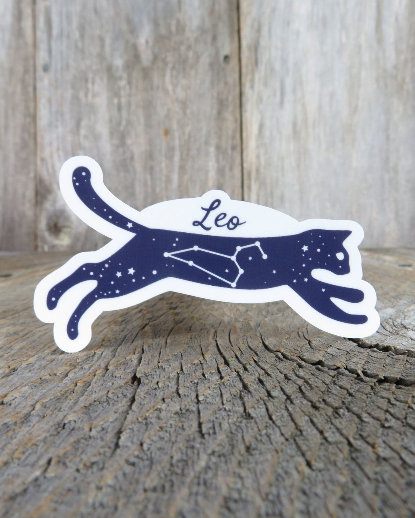 Leo Birthday Cat Sticker Astrology Star Sign Waterproof Star Chart