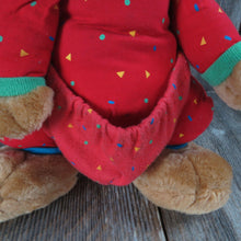 Load image into Gallery viewer, Vintage Kangaroo Plush Avon Brown Red Jumper Pajamas Stuffed Animal Kasey 1991