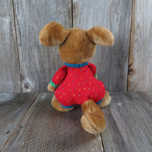 Vintage Kangaroo Plush Avon Brown Red Jumper Pajamas Stuffed Animal Kasey 1991