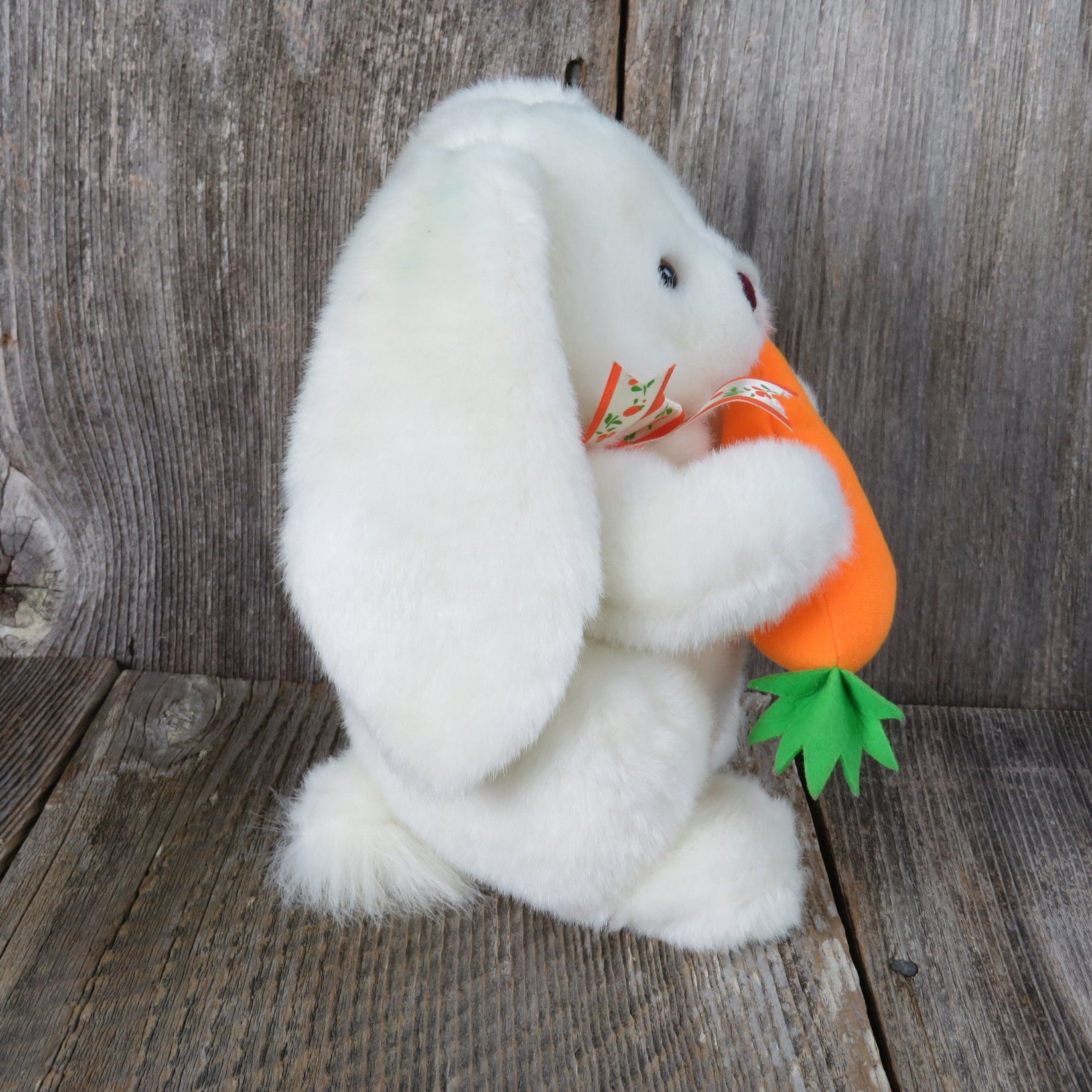 Vintage Bunny Rabbit With Carrot Plush Stuffed Animal Mouse in the Hou ...