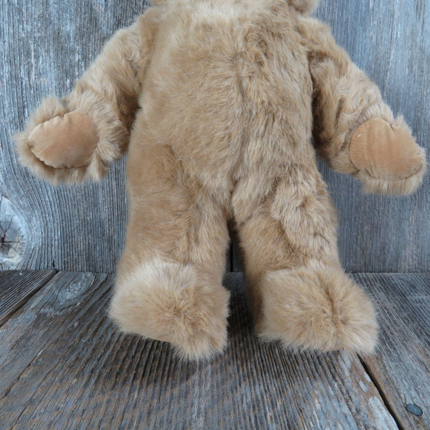 Vintage Bear with Blue Sweater Standing Bear Douglas Company Ear Bow Ellie Bear Stuffed Animal