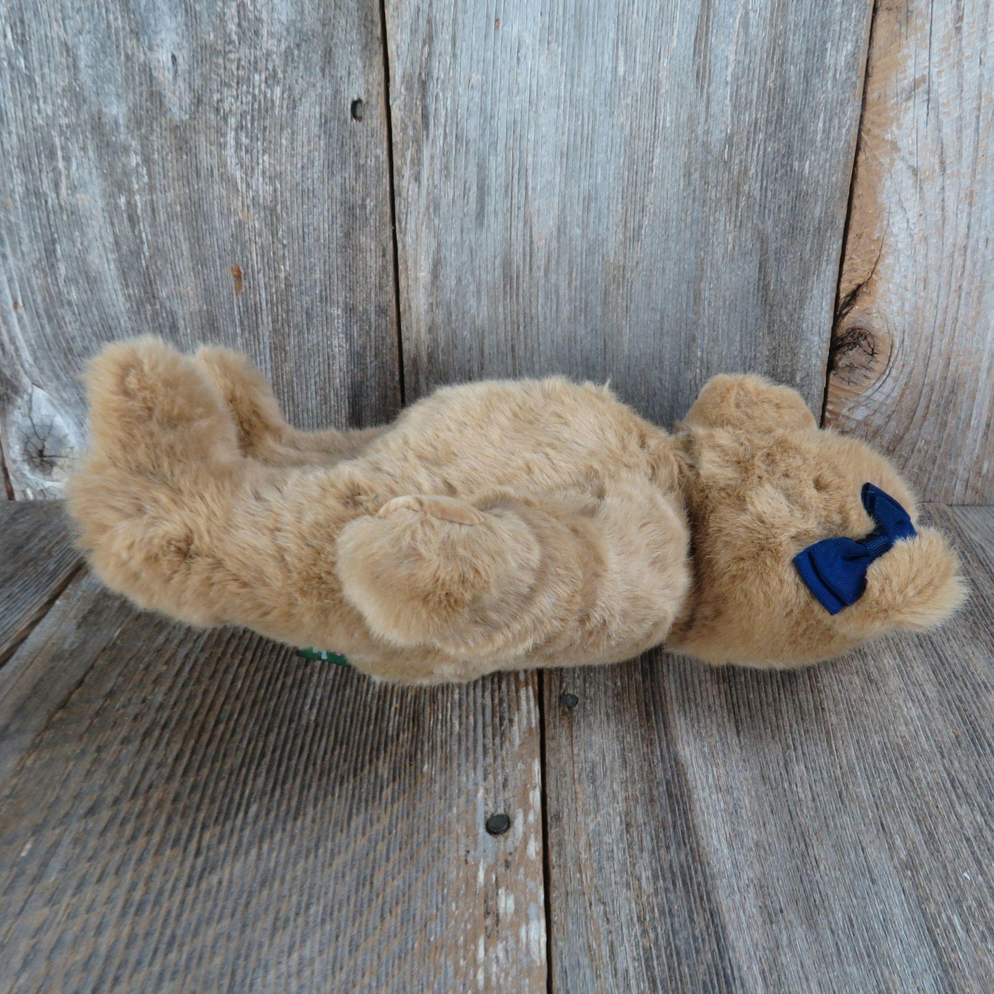 Vintage Bear with Blue Sweater Standing Bear Douglas Company Ear Bow Ellie Bear Stuffed Animal