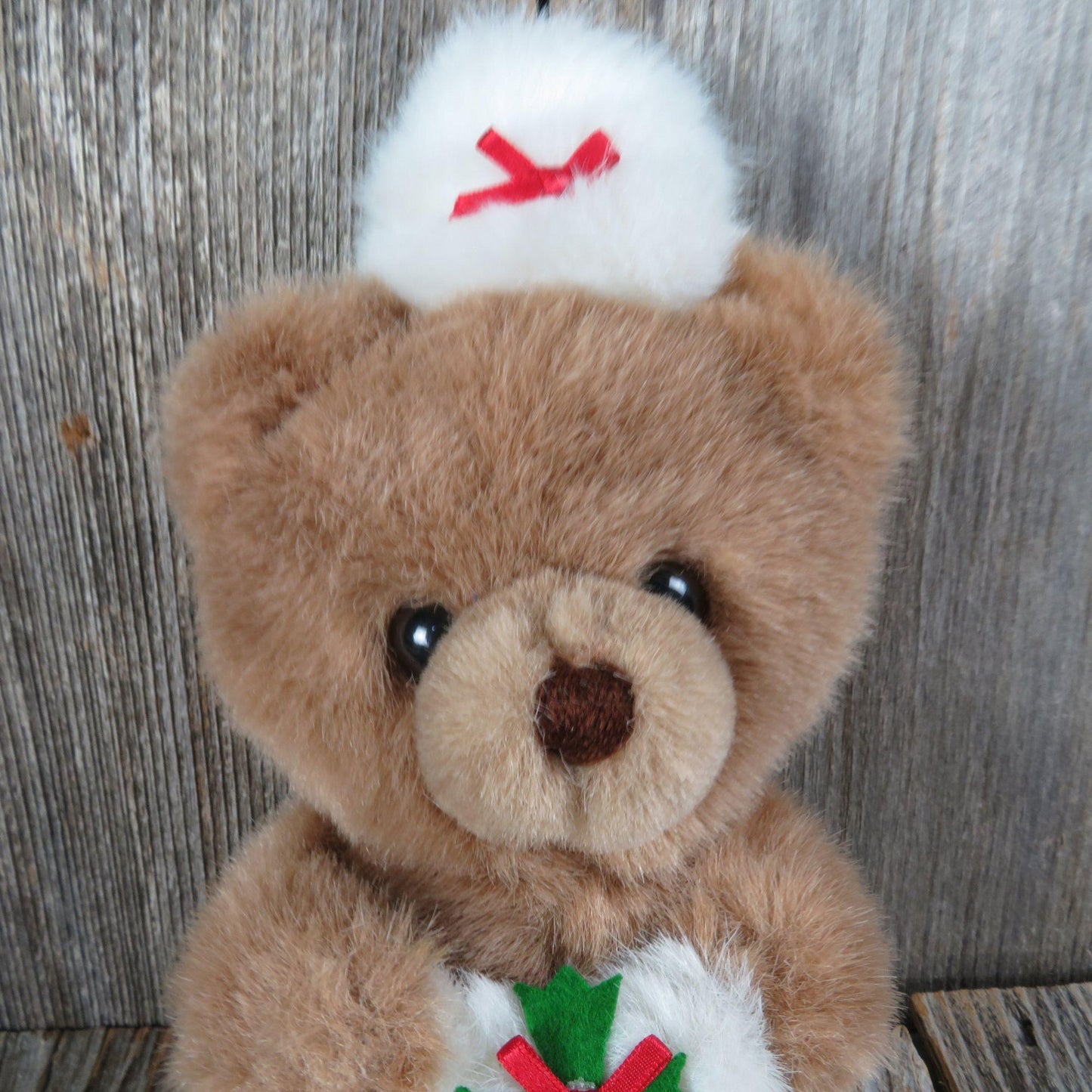 Vintage Bear with Hand Muff and Hat Plush Little Cuddlers Douglas Company 1987 Korea Christmas