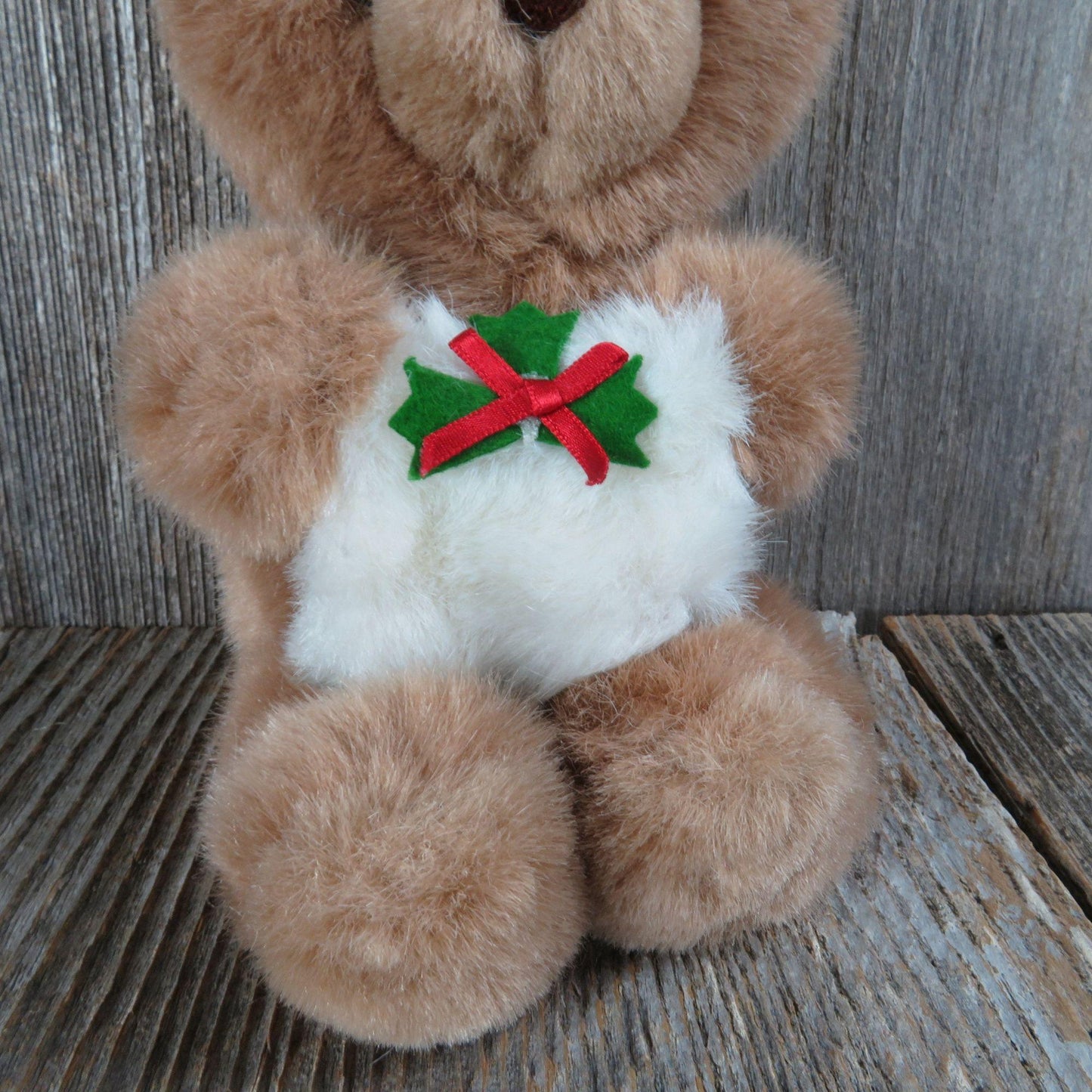 Vintage Bear with Hand Muff and Hat Plush Little Cuddlers Douglas Company 1987 Korea Christmas