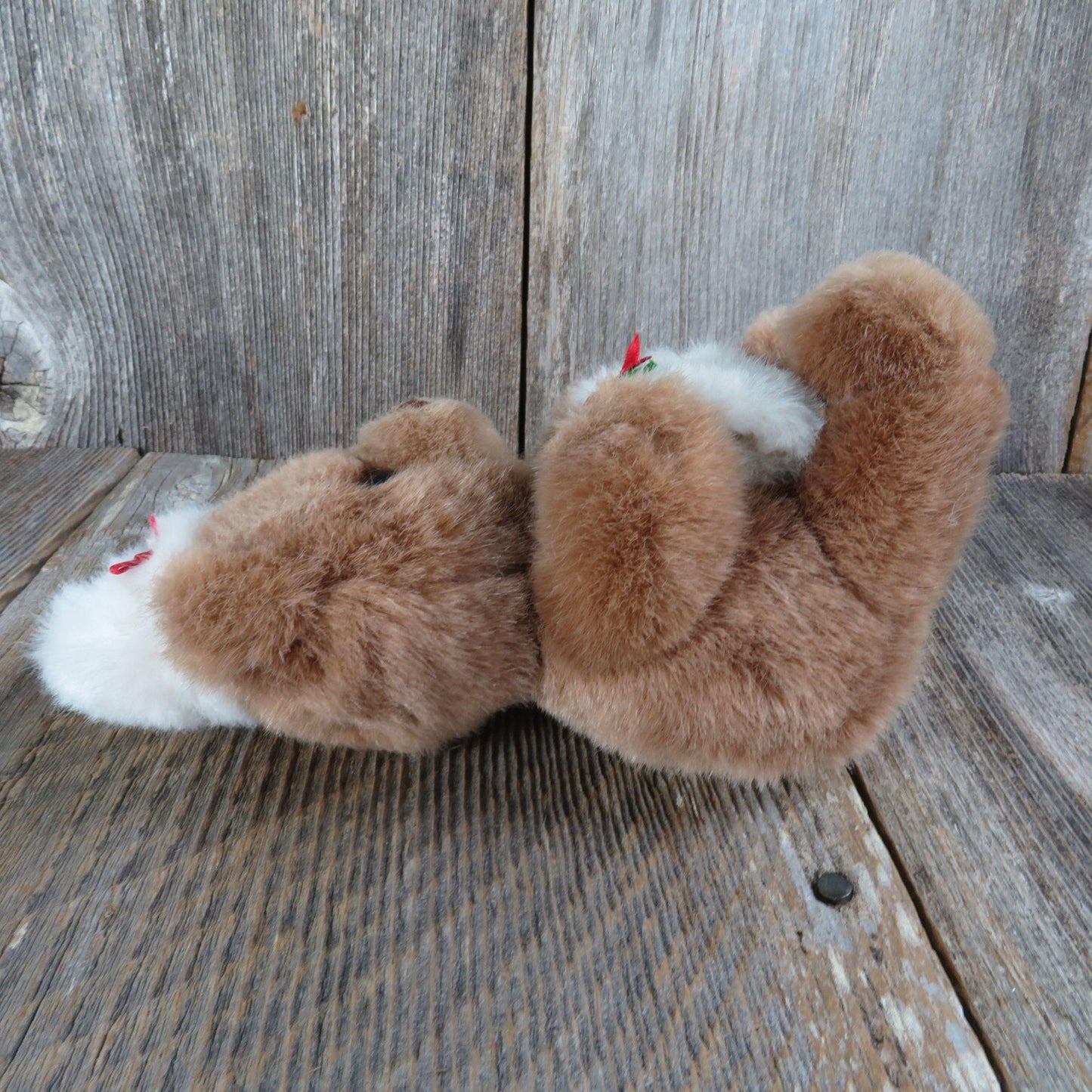 Vintage Bear with Hand Muff and Hat Plush Little Cuddlers Douglas Company 1987 Korea Christmas