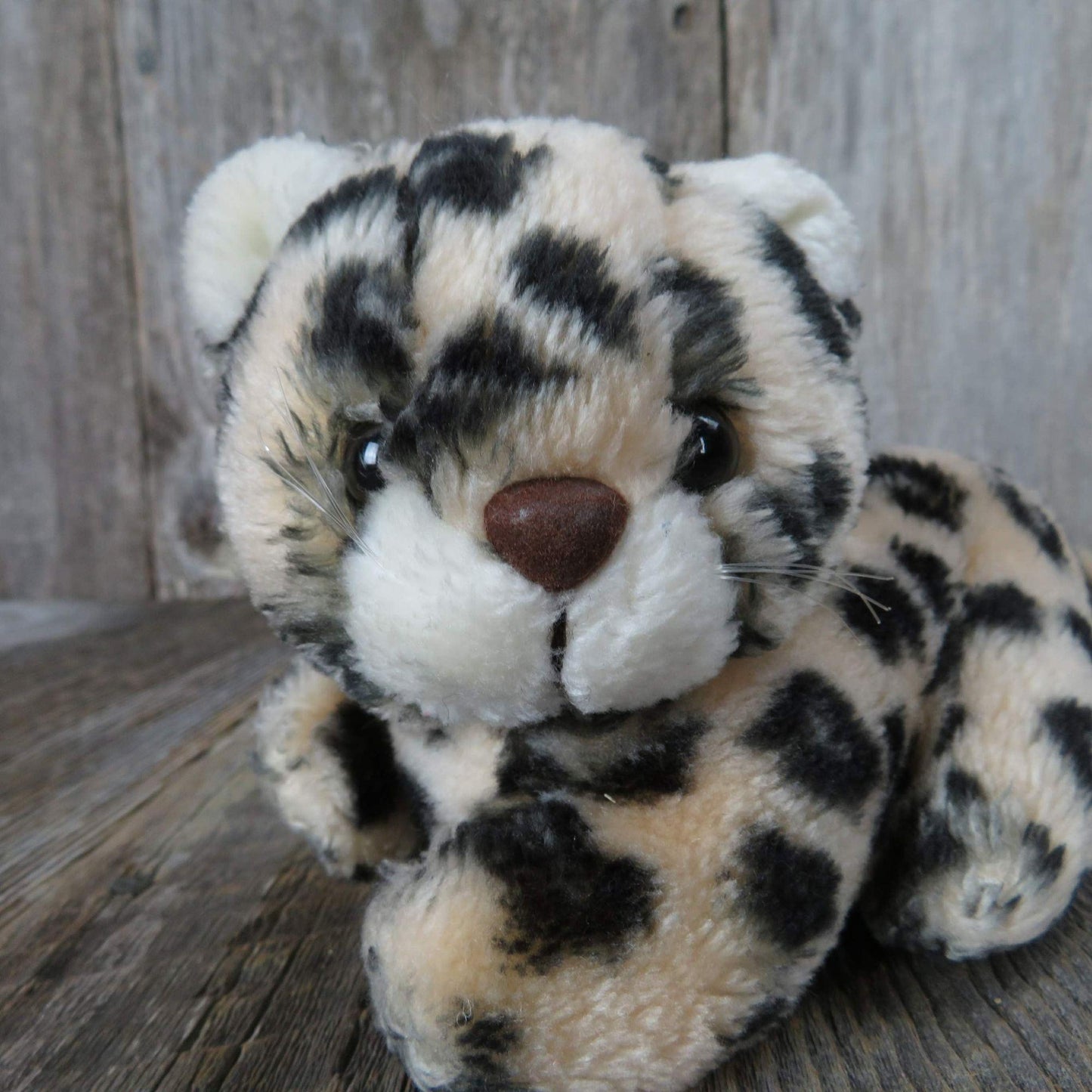 Vintage Cheetah Cub Plush Cat Kitten Cheetah Stuffed Animal America Wego Toy Doll 8 Inch Made in Korea