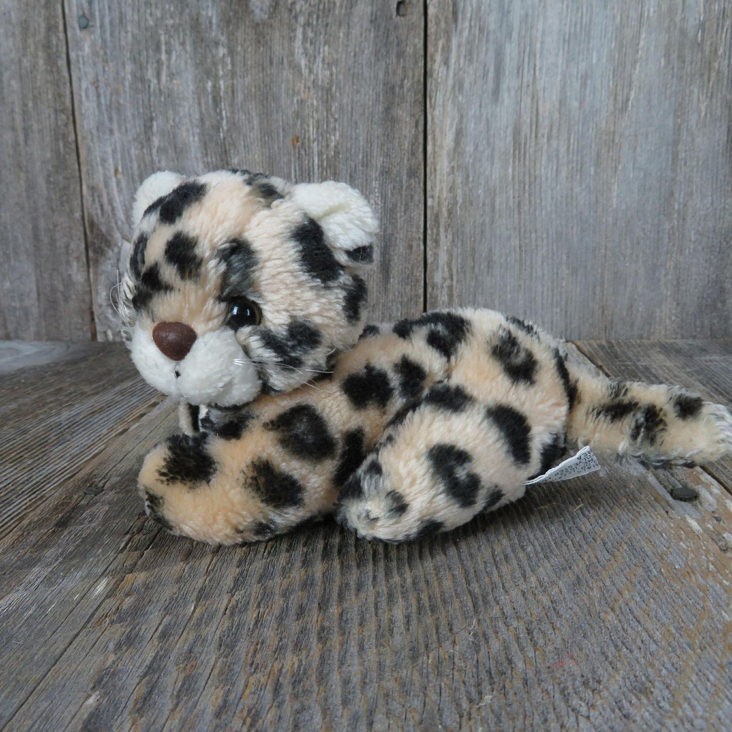 Vintage Cheetah Cub Plush Cat Kitten Cheetah Stuffed Animal America Wego Toy Doll 8 Inch Made in Korea
