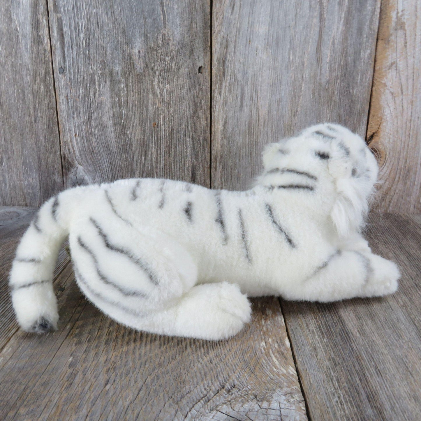 Vintage White Tiger Plush Cat Stuffed Animal Westcliff Collection Plastic Nose
