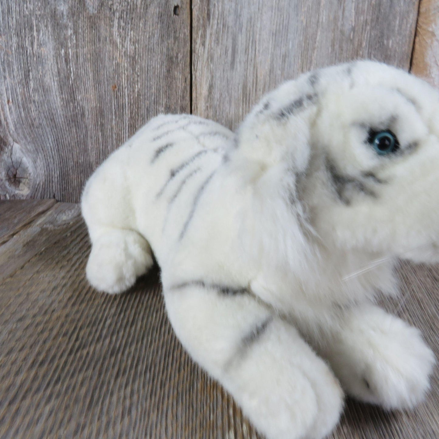Vintage White Tiger Plush Cat Stuffed Animal Westcliff Collection Plastic Nose