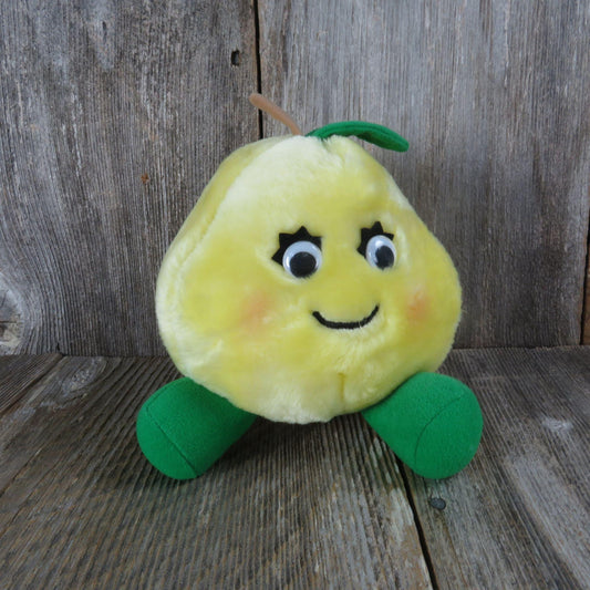 Vintage Pear Plush Precious Pear Del Monte Country Yumkin Fruit and Vegetables Trudy 1990 Green Yellow