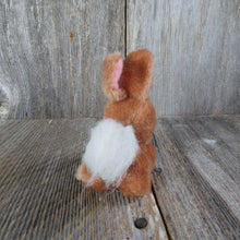 Load image into Gallery viewer, Vintage Mini Bunny Plush Rabbit Red Nose Easter Stuffed Animal Nut Filled Fluffy Tail All Fours Standing