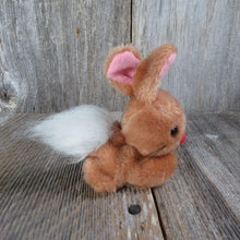 Load image into Gallery viewer, Vintage Mini Bunny Plush Rabbit Red Nose Easter Stuffed Animal Nut Filled Fluffy Tail All Fours Standing