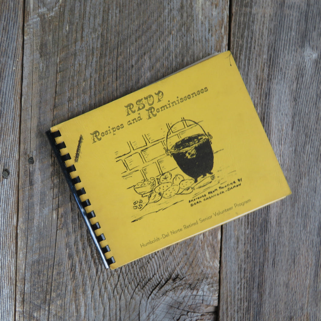 Vintage California Cookbook Humboldt Del Norte Senior Citizens RSVP Recipes - At Grandma's Table