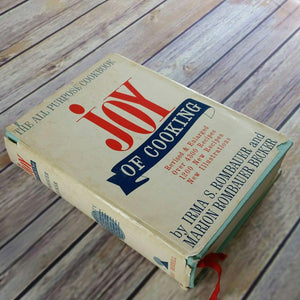 Vintage Joy of Cooking Cookbook Irma Rombauer and Becker 1973 Hardcover with Bookmark Ribbon Dust Jacket