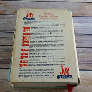 Vintage Joy of Cooking Cookbook Irma Rombauer and Becker 1973 Hardcover with Bookmark Ribbon Dust Jacket