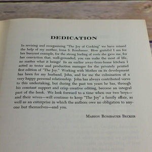 Vintage Joy of Cooking Cookbook Irma Rombauer and Becker 1973 Hardcover with Bookmark Ribbon Dust Jacket