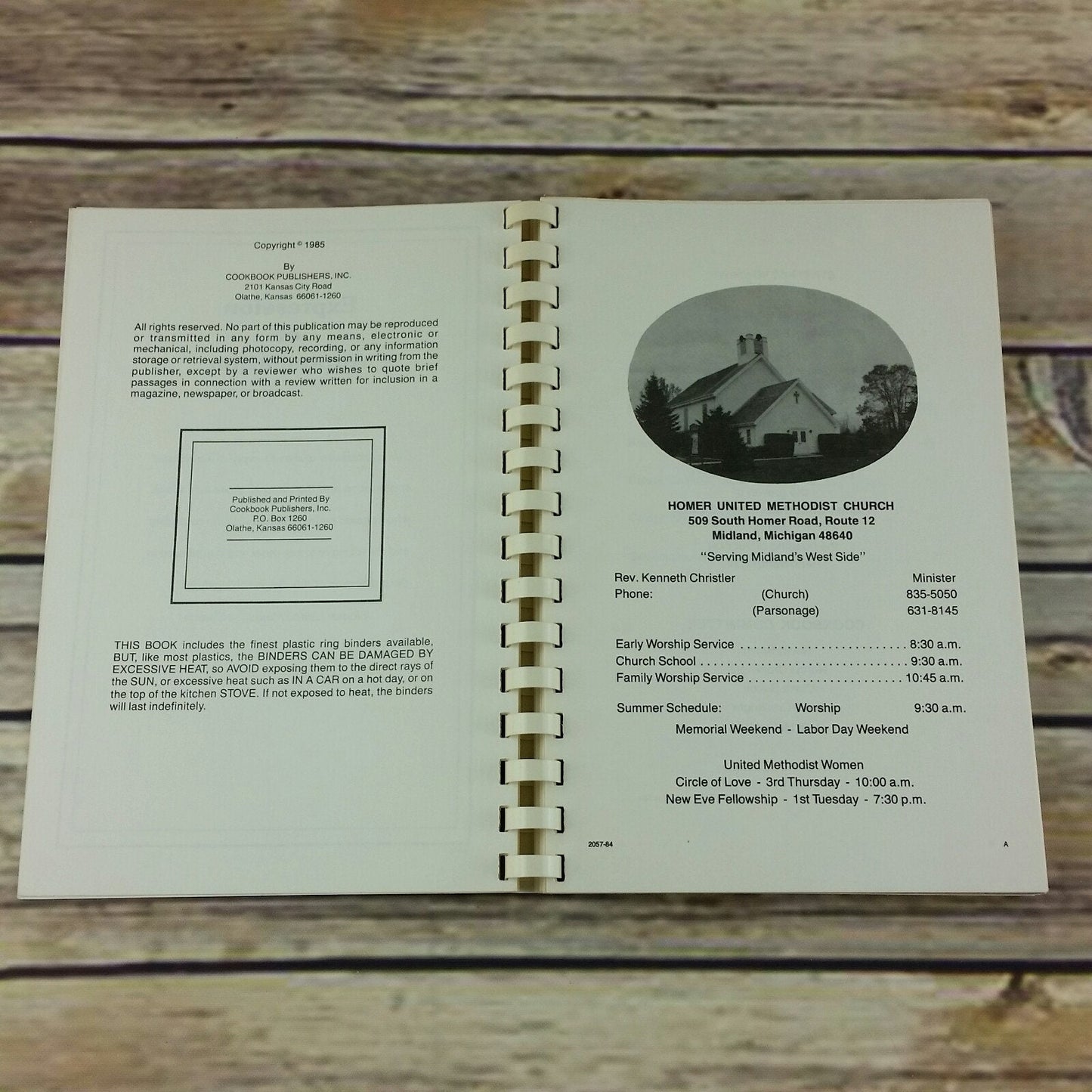 Vintage Michigan Cookbook Homer United Methodist Church Midland Country Cooking 1984