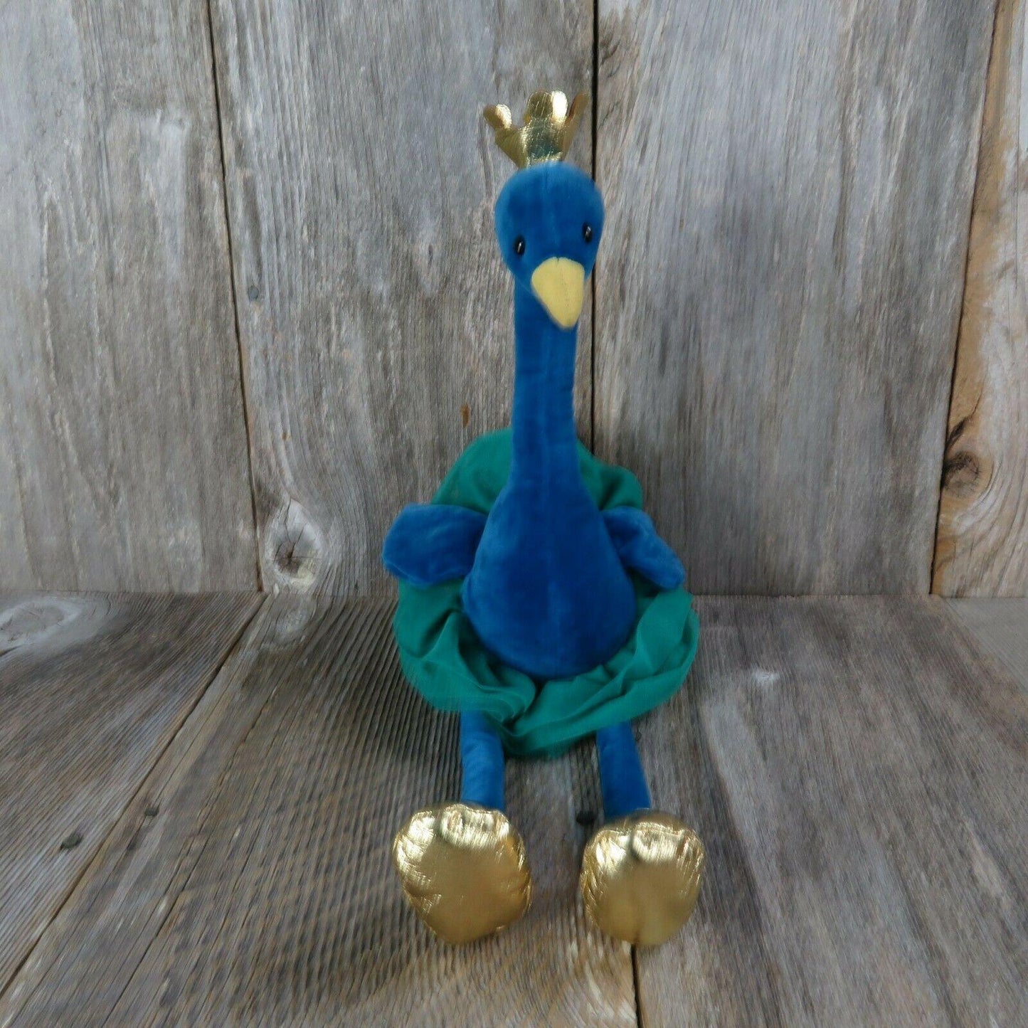 Peacock Bird Plush Ballerina Jelly Cat Blue Dancer Tutu Stuffed Animal Crown