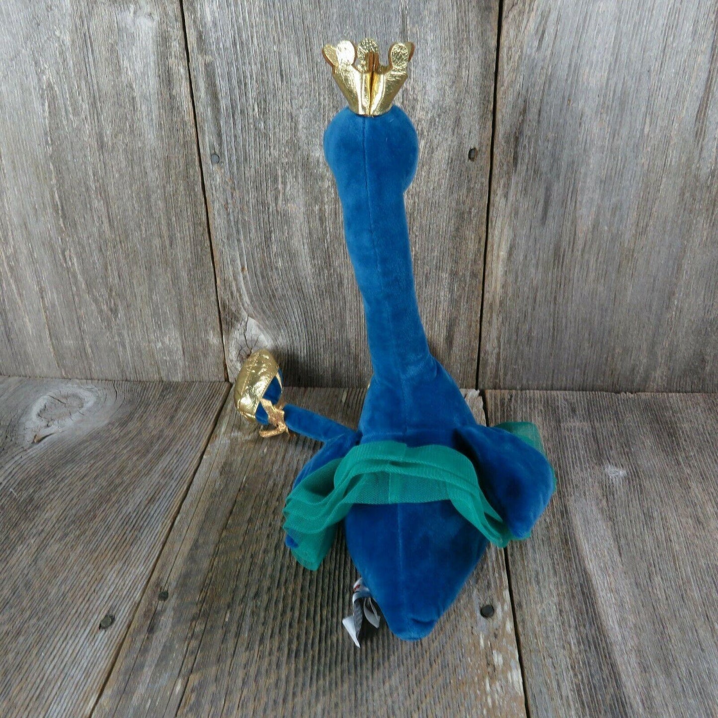Peacock Bird Plush Ballerina Jelly Cat Blue Dancer Tutu Stuffed Animal Crown