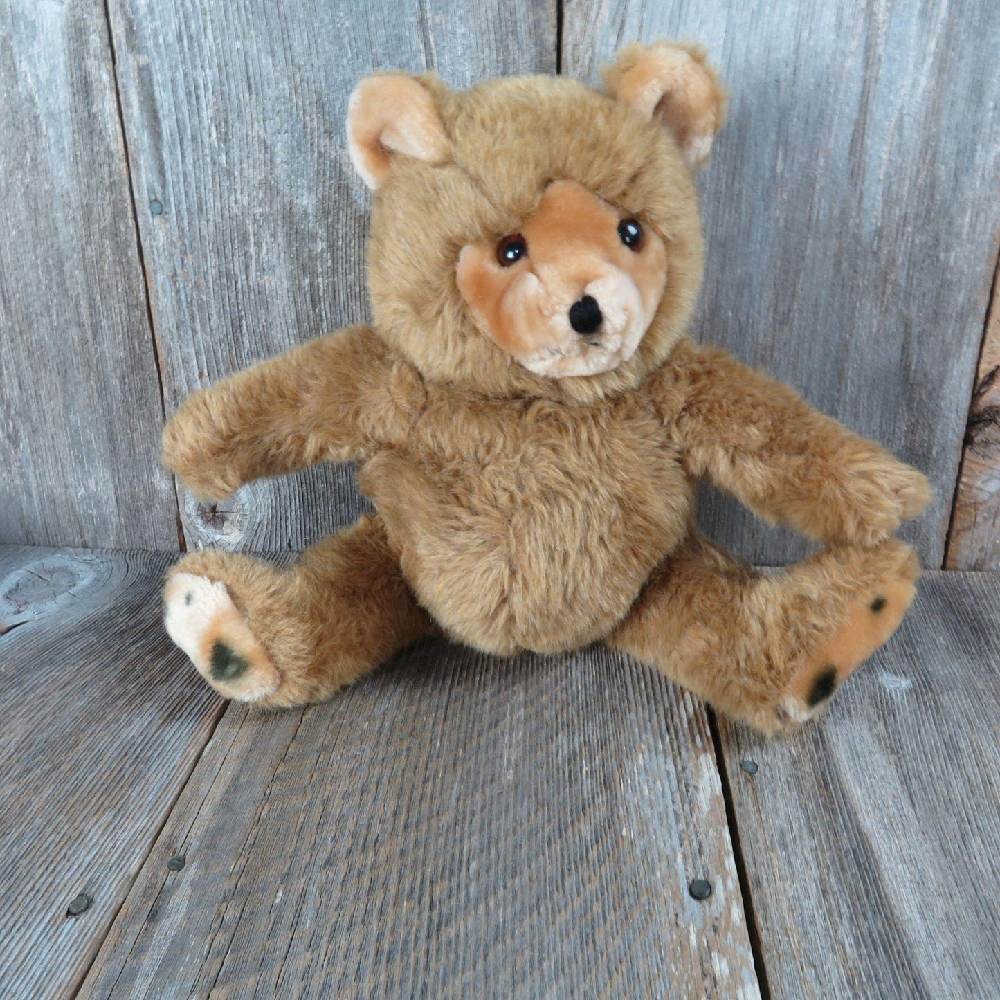 Vintage Baby Teddy Bear Plush Arms Wide Brown Firm Kamar Korea